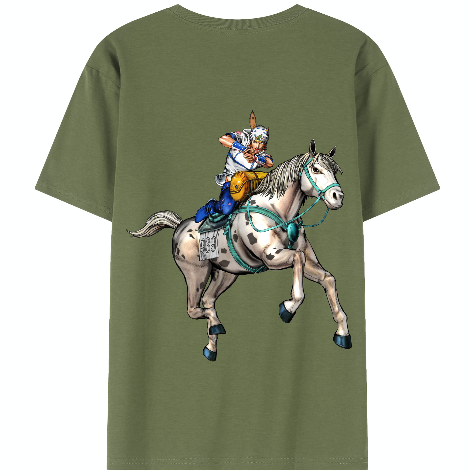 （画像用） ジョジョの奇妙な冒険 ジョナサン?ジョースター JoJo's Bizarre Adventure Jonathan Joestar 綿100％半袖Tシャツ（背面プリント）